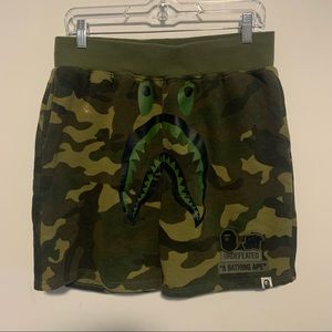 A Bathing Ape x Undefeated Camo Shorts